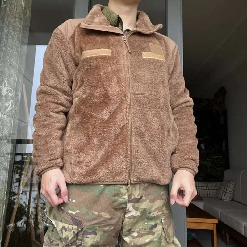 Chaqueta para acampar al aire libre L3, forro grueso largo y frío, a prueba de viento, gris, marrón, negro - imagen 4