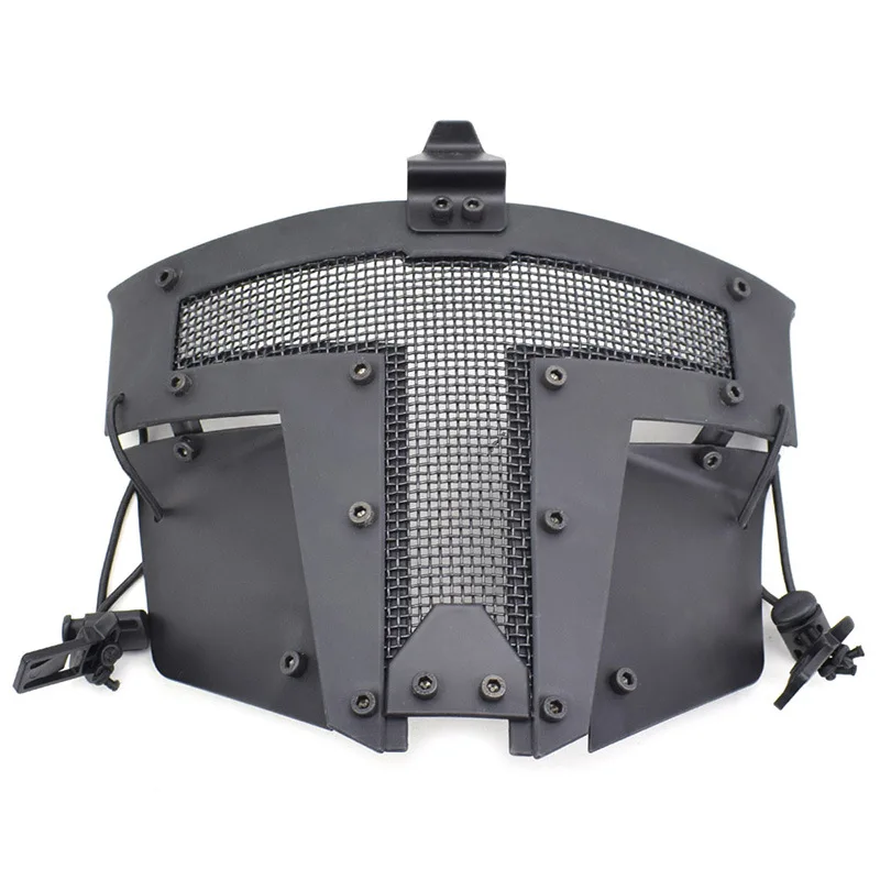 Mascarilla táctica de media cara, Máscara protectora de malla metálica para Airsoft, Paintball, tiro al aire libre, CS Wargame - imagen 3
