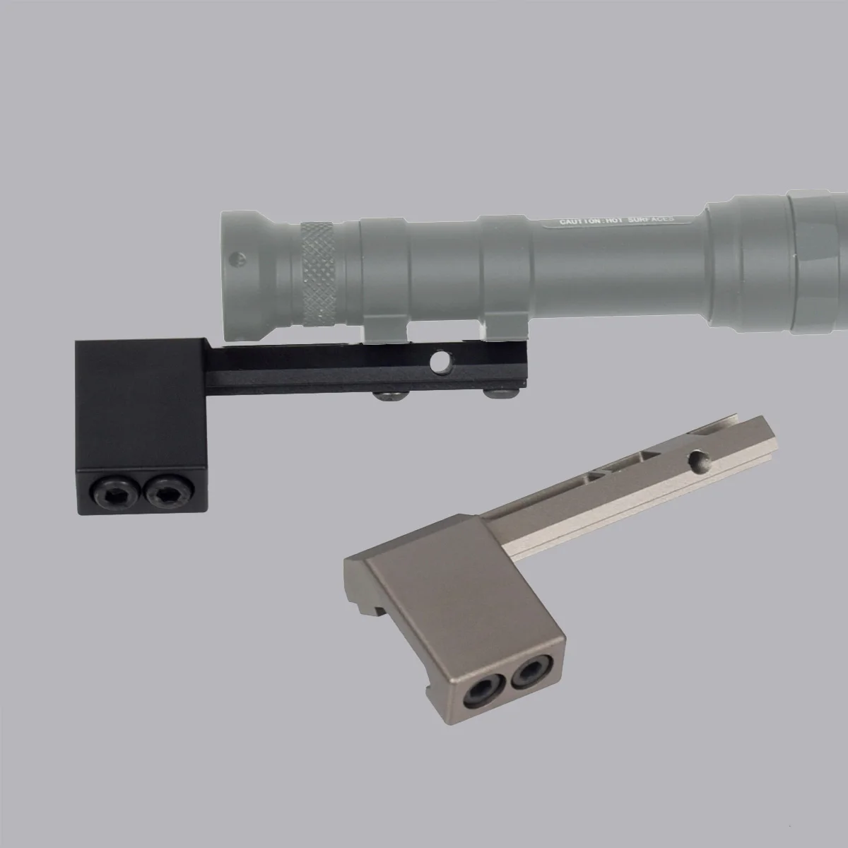 SureFire-linterna táctica para arma, adaptador de montaje Offset para Rifle Airsoft AR15, riel Picatinny de 20mm, M300, M600, M951, M620, RM45 - imagen 3