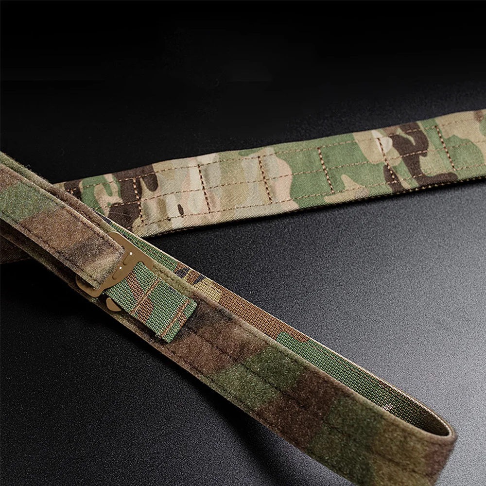 Cinturón táctico de 2 capas, faja de cintura rápida, lazo de gancho, herramientas Molle, caza, combate, Airsoft - imagen 4