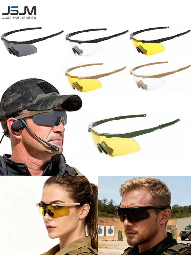 JSJM nuevas gafas tácticas militares CS Airsoft gafas de tiro a prueba de viento a prueba de explosiones caza al aire libre gafas seguras a prueba de golpes - imagen 2