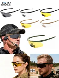 JSJM nuevas gafas tácticas militares CS Airsoft gafas de tiro a prueba de viento a prueba de explosiones caza al aire libre gafas seguras a prueba de golpes