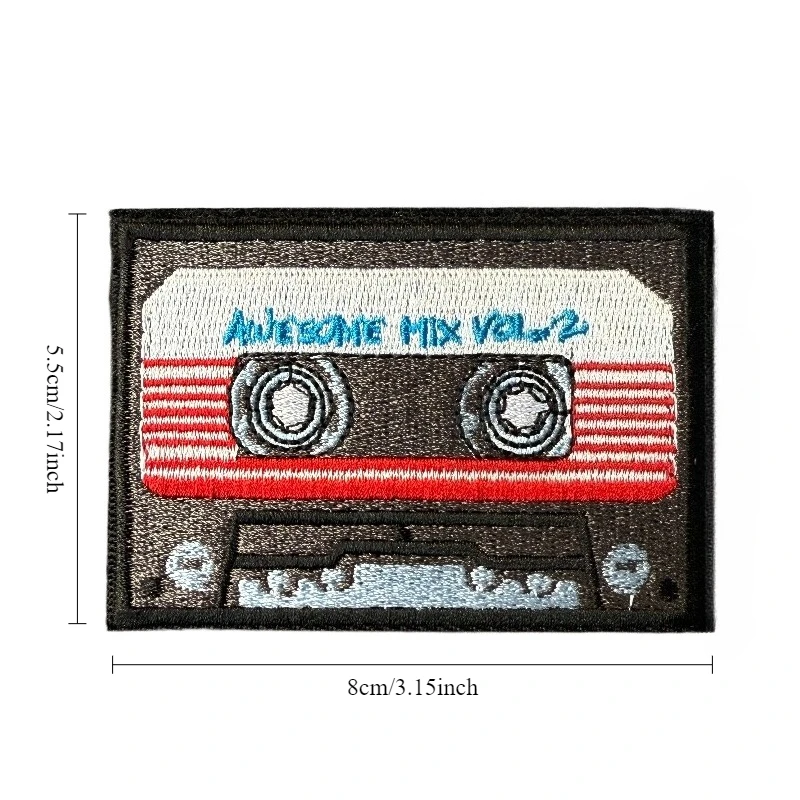 Parche bordado de casete, parches militares tácticos con gancho y bucle para mochila, apliques decorativos para ropa - imagen 5