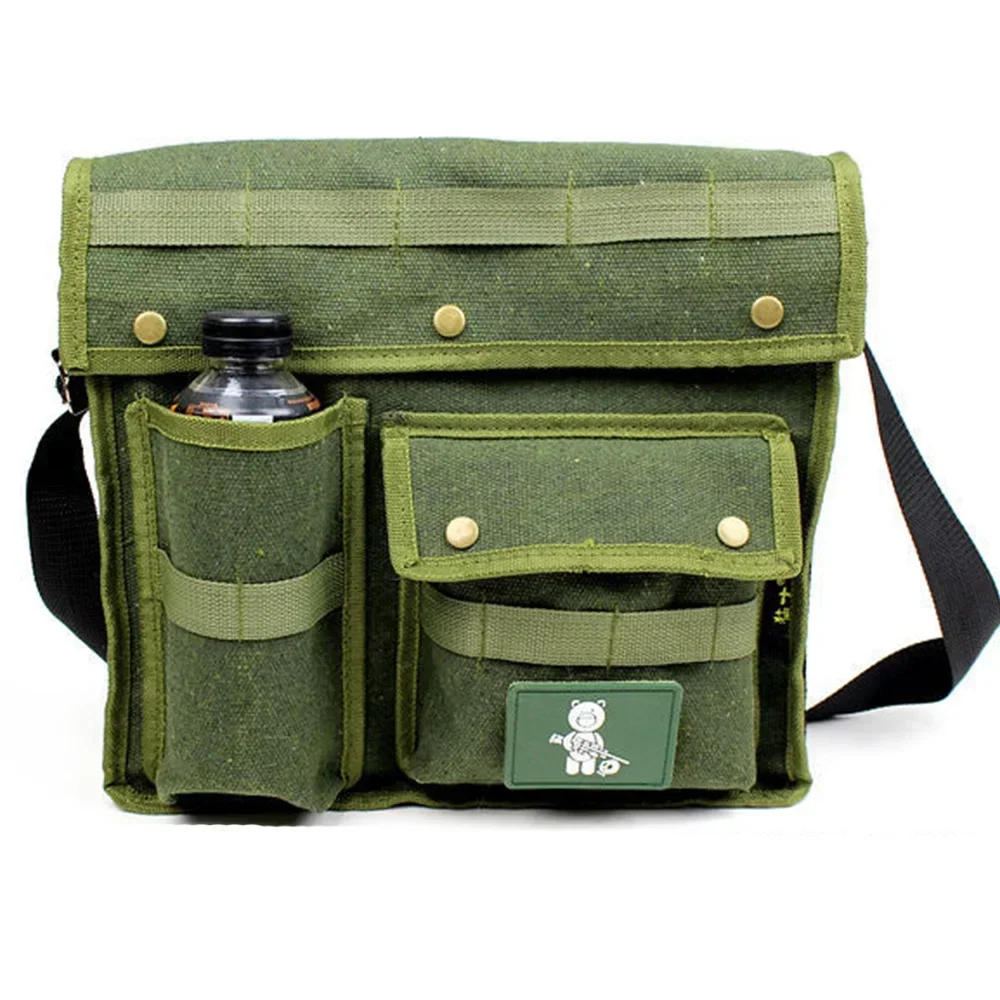 Bolsa de equipo Retro de soldados de EE. UU., caja de almacenamiento de lona multiusos, paquete de equipo táctico, WW2 - imagen 2