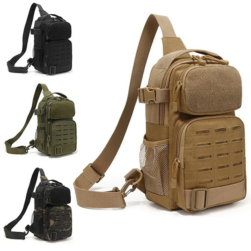 Bolso táctico para hombre, mochila de hombro pequeña Rover, paquete de pecho EDC, mochila para deportes al aire libre Molle Assault Range