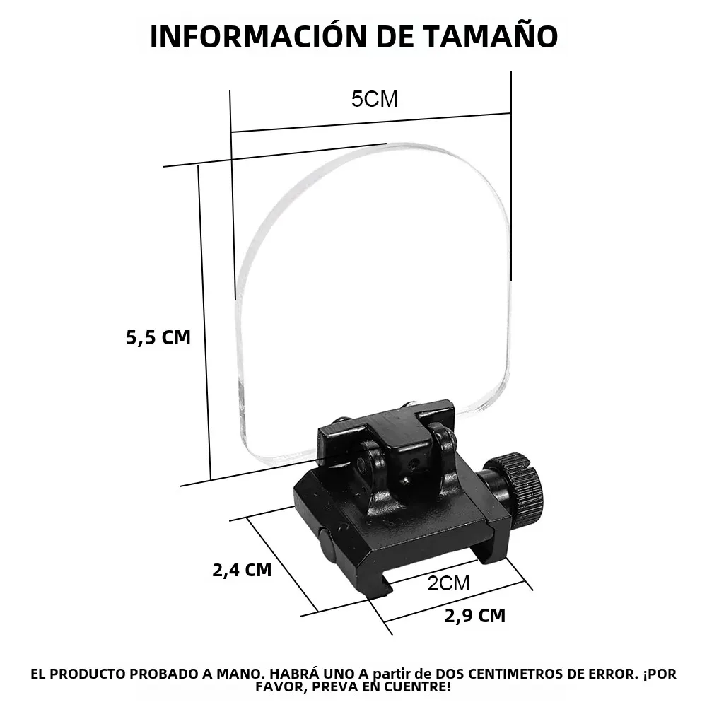Soporte de alcance abatible táctico, cubierta protectora de lente transparente a prueba de balas, mira telescópica Airsoft, accesorios de mira de punto rojo para caza - imagen 3