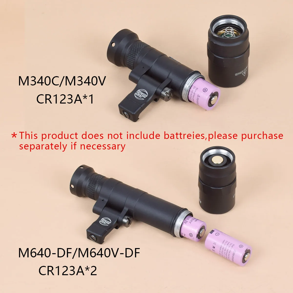 Linterna táctica SureFire M340/M640 estroboscópica Picatinny - imagen 3