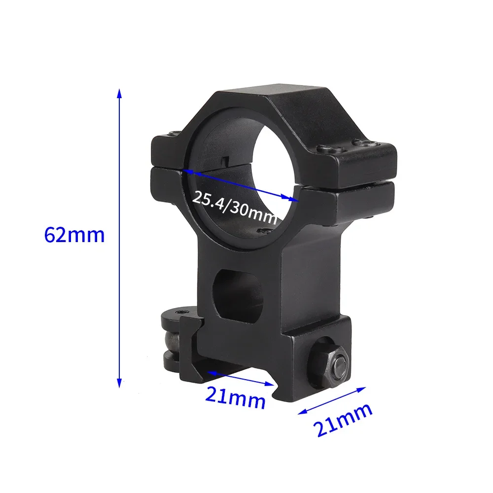 Montaje de mira de desmontaje rápido, anillo alto de 20mm, Weaver Picatinny Rail QD, 1 ", 25mm/30mm - imagen 2