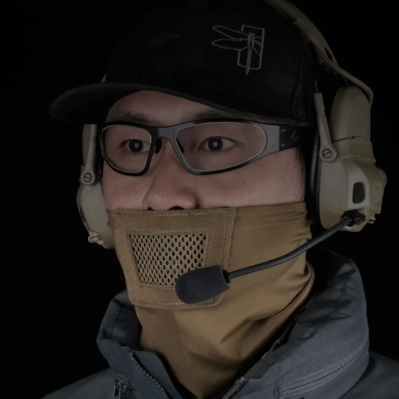 Máscara táctica de media cara, máscara de caballero a prueba de viento, casco facial transpirable para senderismo, ciclismo, juego de guerra, tiro, accesorios de caza - imagen 2