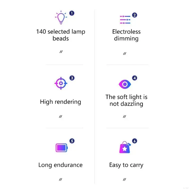 Video LED Light 1800mAh recargable Luz relleno para fotografía y videografía K1KF - imagen 4