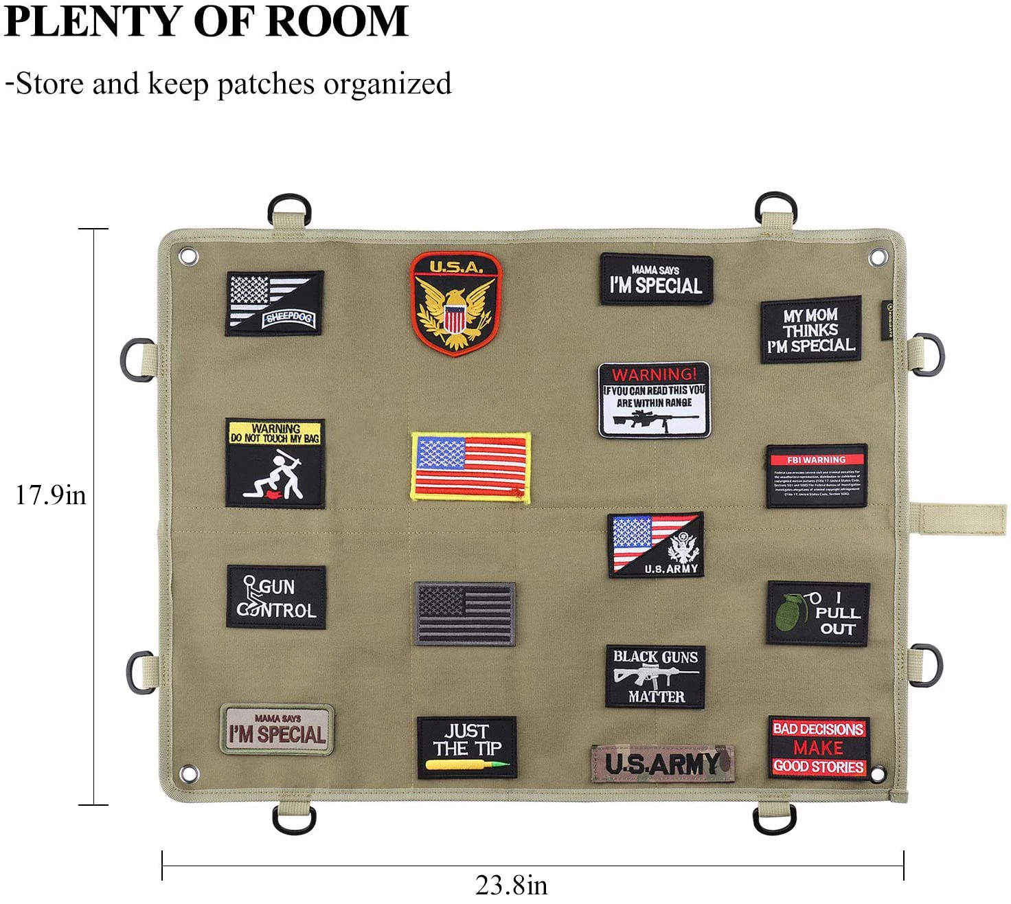 ZOHAN-tablero de exhibición de parches de moral táctica, Panel grande plegable, Parche de moral militar, Panel de colección de emblemas - imagen 5
