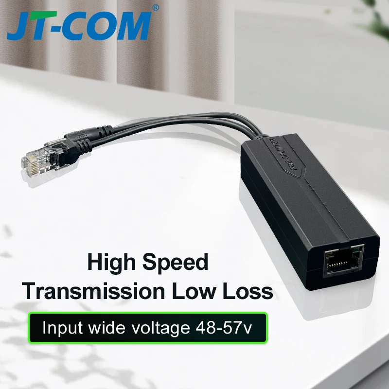 Divisor POE estándar de JT-COM, fuente de alimentación de 48V a 5V, 12V, 1.2A, 2.2A, Micro USB, tpye-c, para Huawei,Hikvision,Bobcat,Raspberry Pi - imagen 3