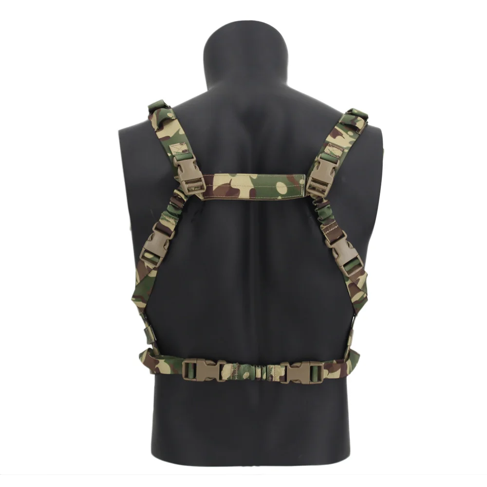 Chaleco táctico de peso ligero para Airsoft, chaleco de aparejo de pecho, sistema Molle, chaleco de combate de caza con eslinga de pistola - imagen 5