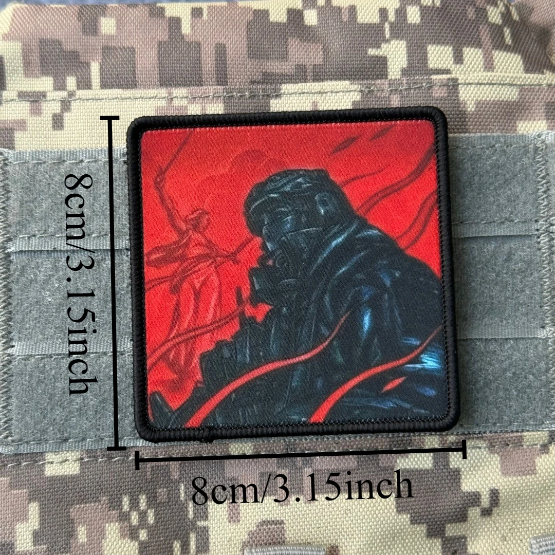 Parche táctico de moral Chevron "Soldiers and Angels", pegatina para mochila del ejército militar, parches de gancho y bucle impresos para ropa - imagen 2