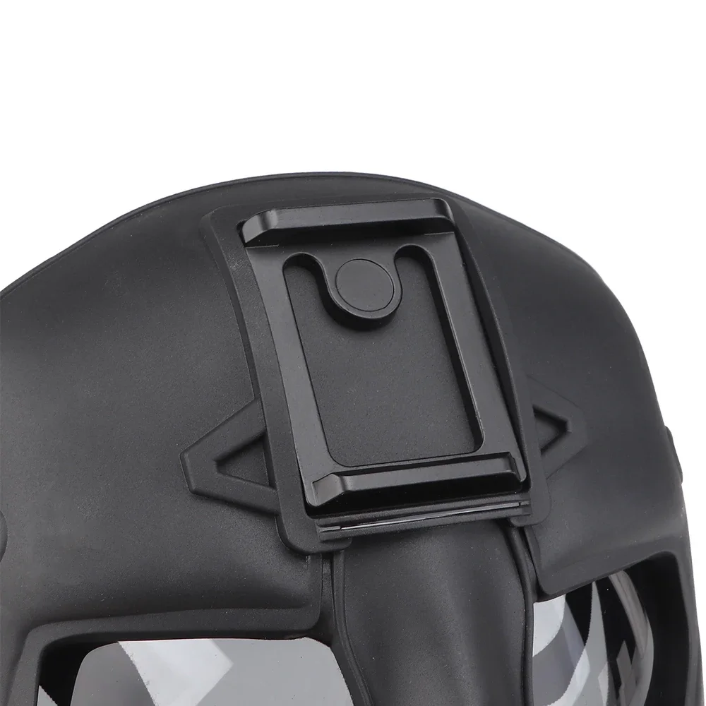 Máscara táctica lente gris cara completa calavera Painball máscara protectora para juego de guerra Cs fiesta de disfraces de Halloween Cosplay - imagen 5