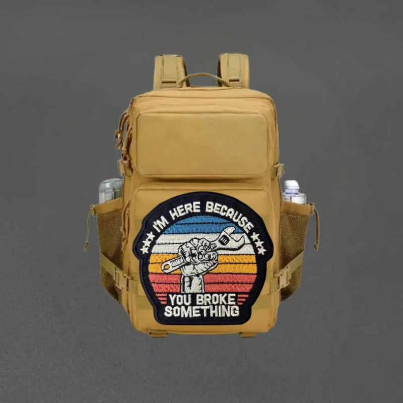 Parche bordado con llave cerrada para puño, insignia de moral con gancho y bucle táctico, pegatina decorativa para mochila, parches para brazalete para ropa