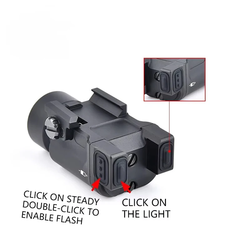 WADSN Zenitco KLESCH-1 1S GEN.2.0 linterna táctica Airsoft Metal LED Rifle arma explorador pistola luz ajuste caza 20mm Rail - imagen 5