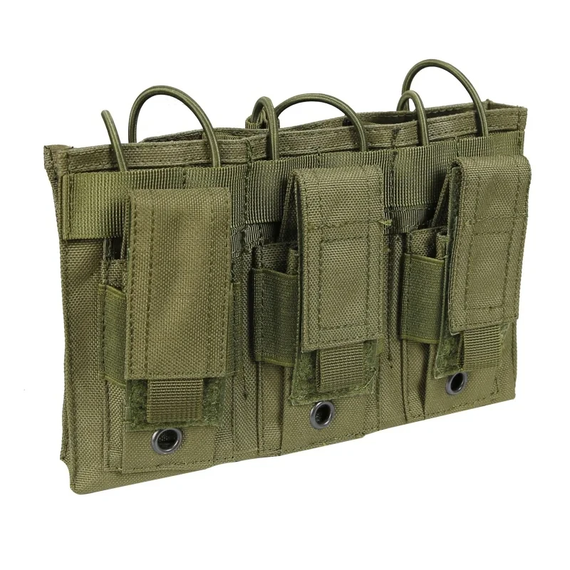 Paquete Triple táctico multifuncional, sistema MOLLE, bolsa táctica molle, bolsa de accesorios, bolsa Triple Mag resistente al desgaste, bolsa de caza - imagen 4