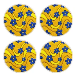 Parches bordados termoadhesivos letras coloridas dibujos animados