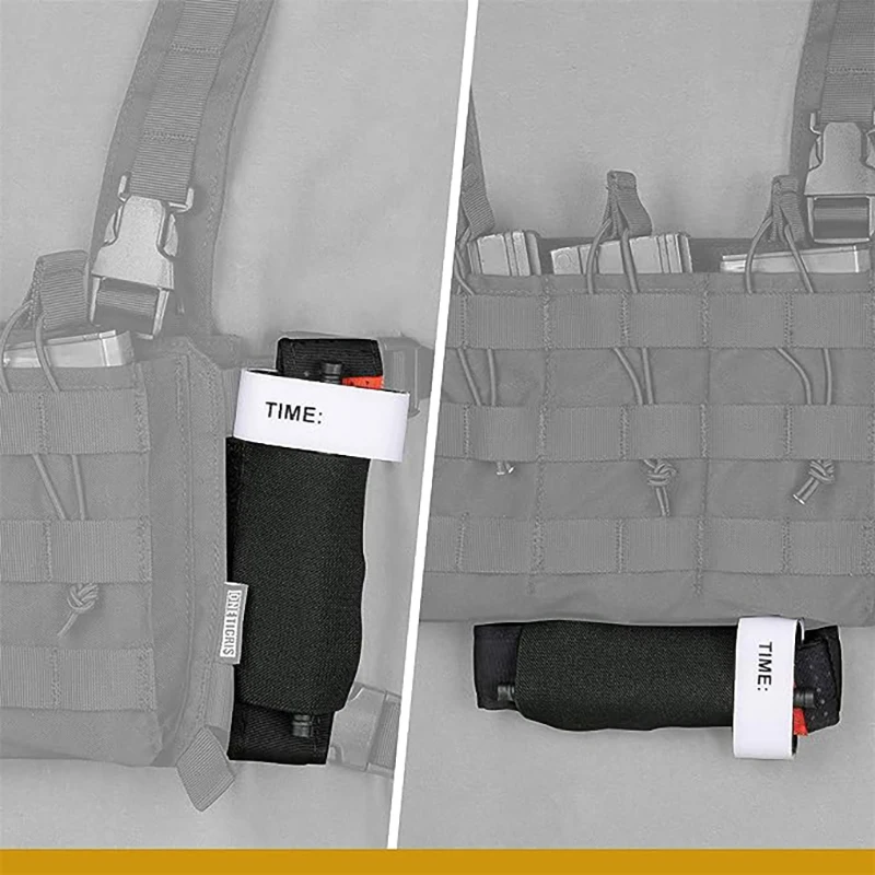 ONETIGRIS Soporte de torniquete elástico, funda táctica TQ con superficie de montaje de gancho y bucle para equipo MOLLE, chaleco, cinturón, mochila - imagen 3