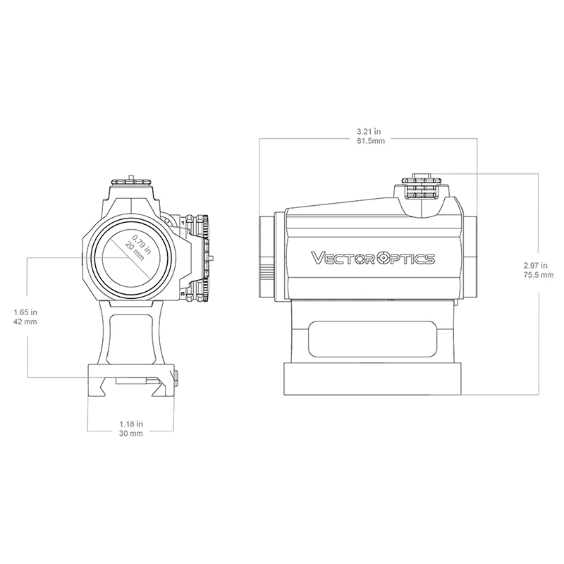 Óptica vectorial Maverick 1X22 Red Dot Scope caza reflejo colimador vista para armas de fuego reales.223 7.62 y Airsoft - imagen 3