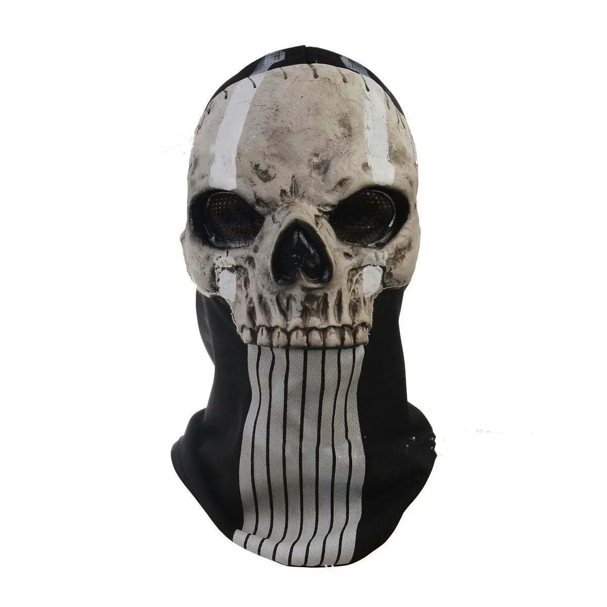 Máscara de calavera fantasma de terror para Halloween, casco de látex para Cosplay, accesorio para mascarada, Cosplay, Call of Duty, Unisex - imagen 4