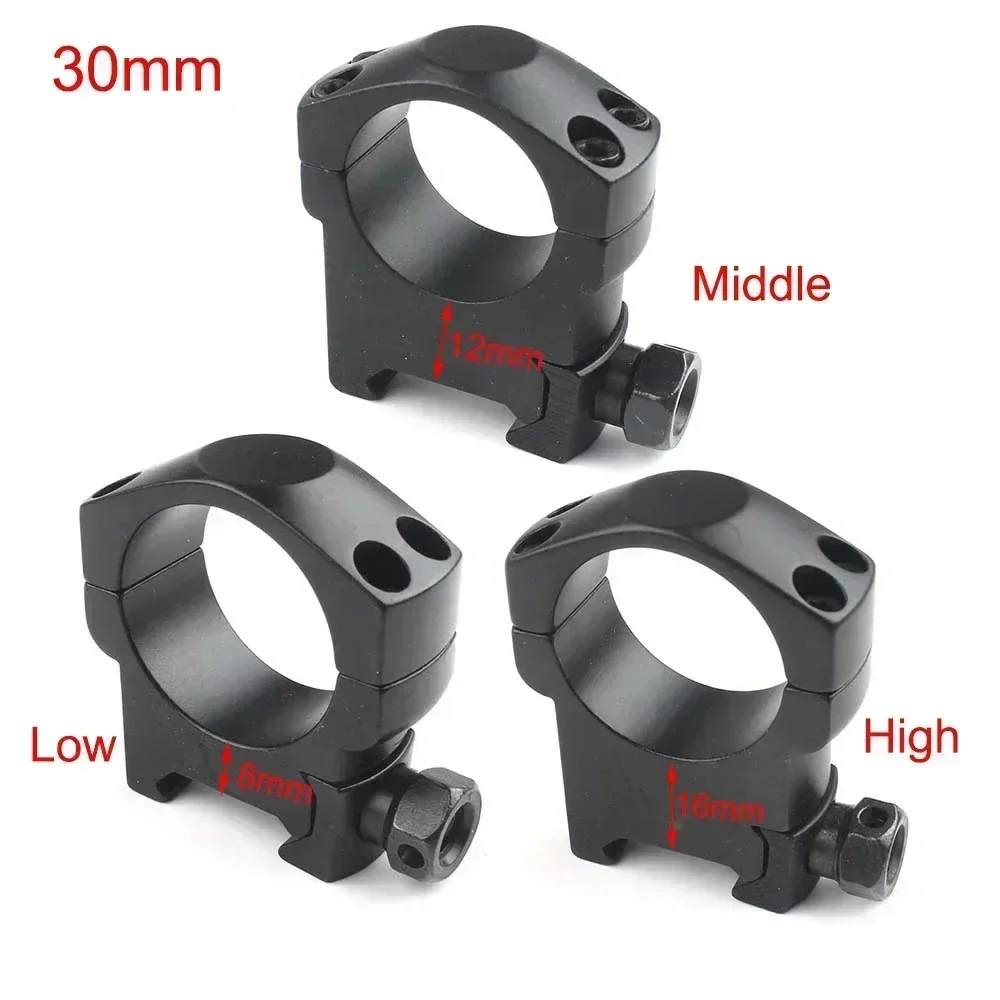 2 unids/set 30mm anillo de alcance montaje bajo medio alto perfil 20mm Rail caza linterna óptica láser Base adaptadora de mira telescópica - imagen 5