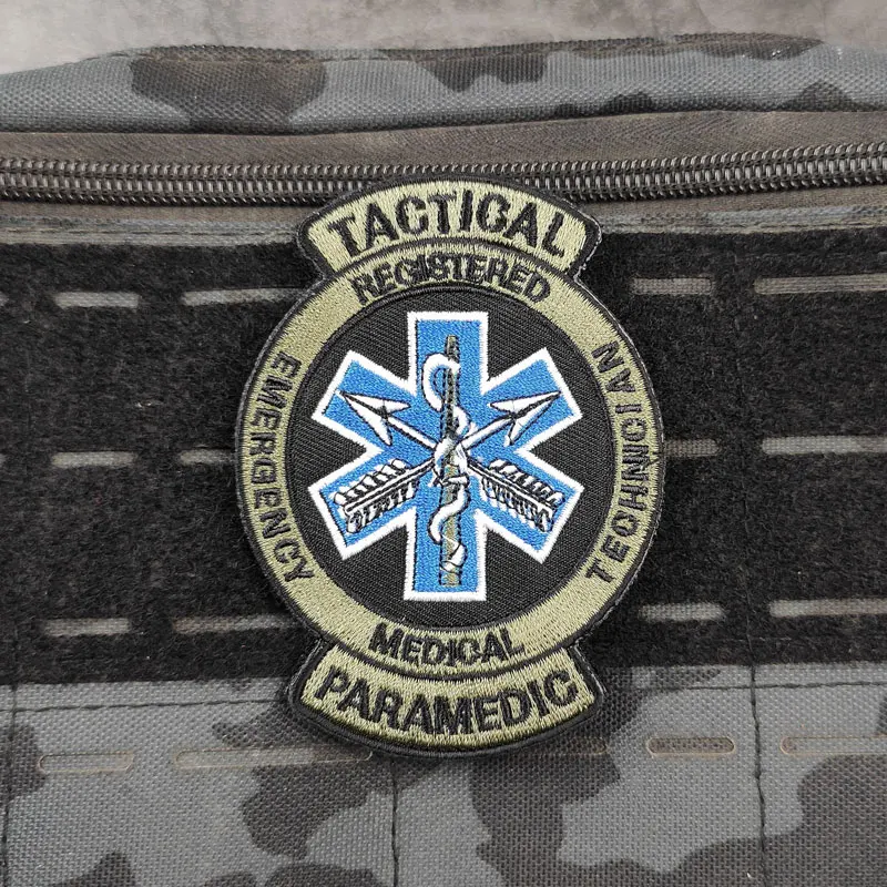 Parches bordados de rescate de estrella de la vida, insignias de PVC médicas tácticas, paramédicas, Tecnico, Emergencias, decoración de bolsas de ropa - imagen 4