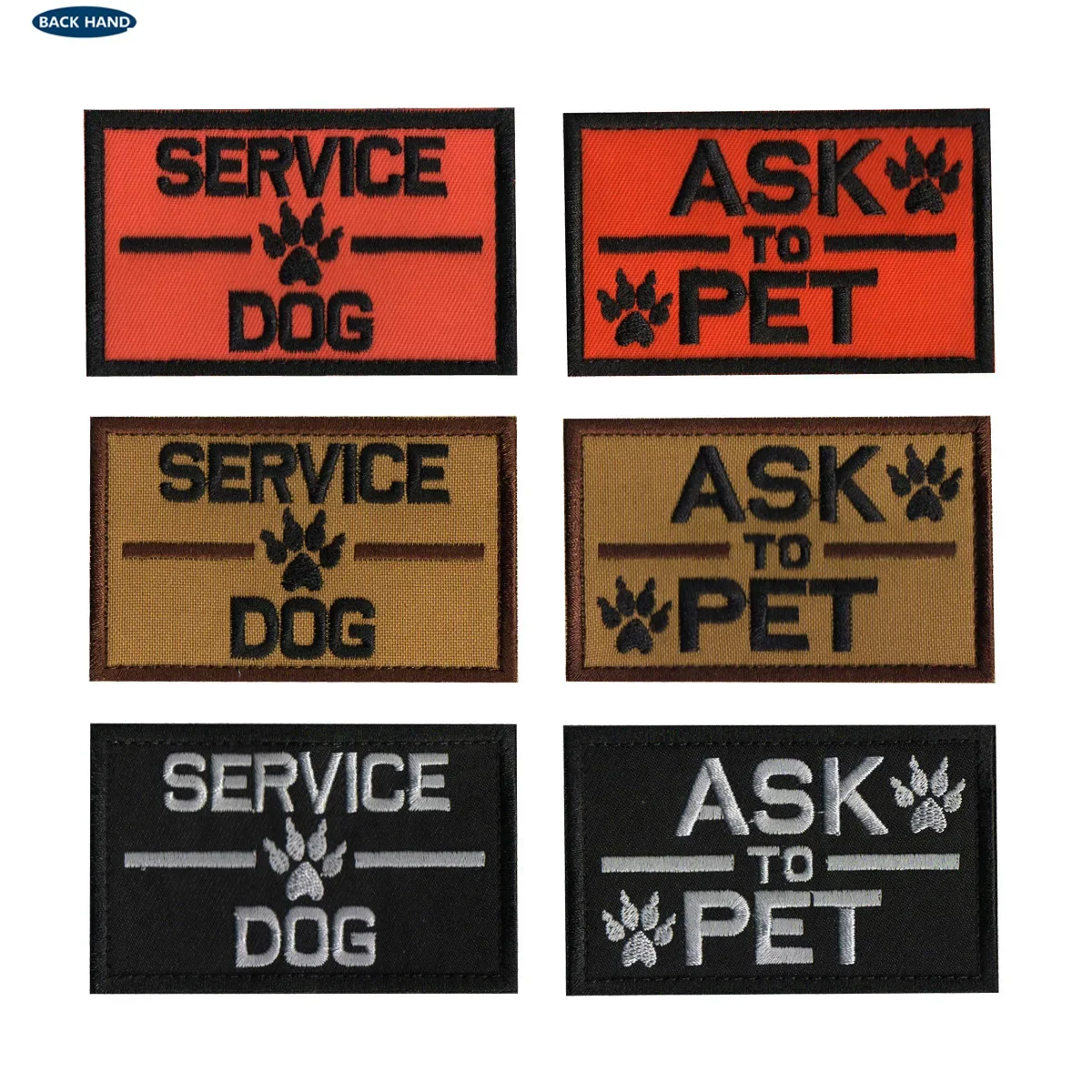 Parches bordados para perro, parches tácticos militares, insignias bordadas, EMT, médico, servicio médico, entrenamiento de trabajo, PTSD K9 - imagen 4