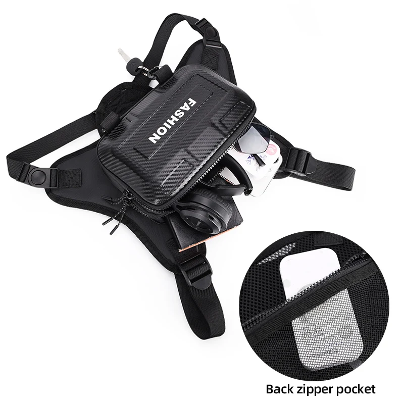 Bolsa de chaleco táctico para deportes al aire libre para hombres, senderismo, Camping, senderismo, entrenamiento, bolsa de pecho, viaje, correr, mochila reflectante transpirable - imagen 4