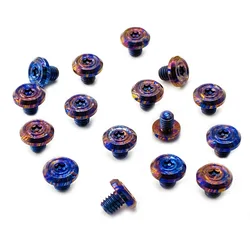 Timascus M4 tornillos titanio Damasco CNC cabeza redonda T10 Torx
