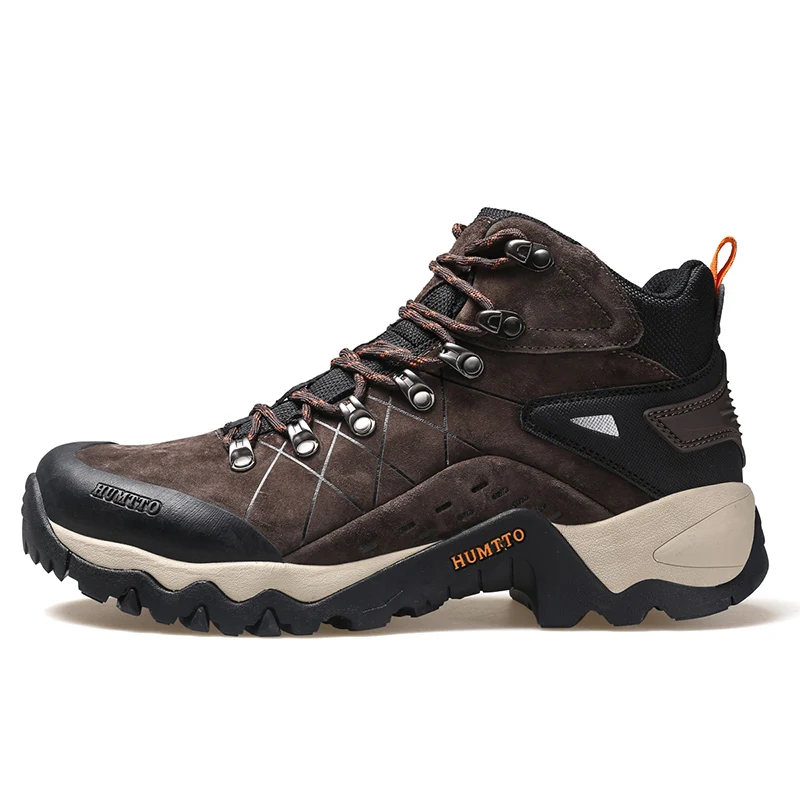 HUMTTO zapatos de senderismo al aire libre para hombre, botas tácticas de escalada antideslizantes impermeables de alta calidad para invierno, zapatos de trekking de cuero para mujer - imagen 5