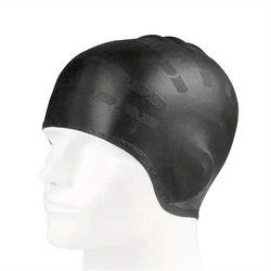 DIZETION Gorro de silicona para natación con bolsillos para orejas