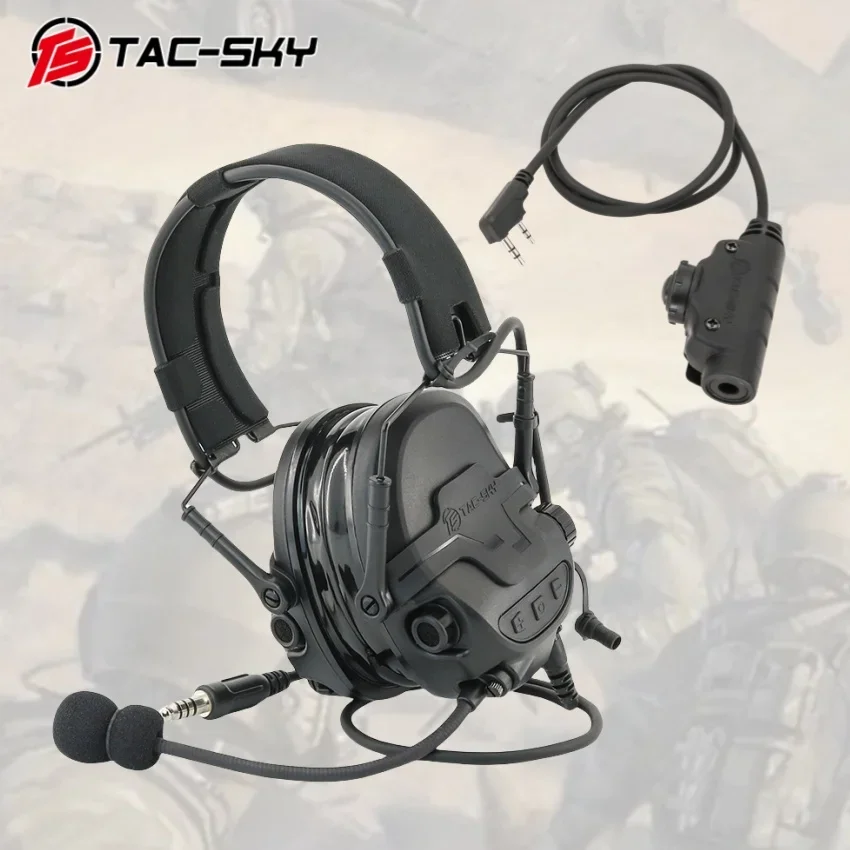 Radio táctica TAC-SKY TAC700 con auriculares, reducción ruido