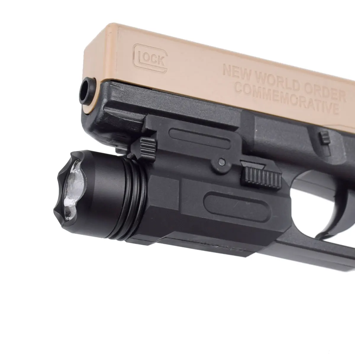 Minilinterna táctica LED de nailon para pistola QD, antorcha para Rifle GLOCK 17 18C 19 22 20mm, luces para arma de pistola Airsoft para caza - imagen 4