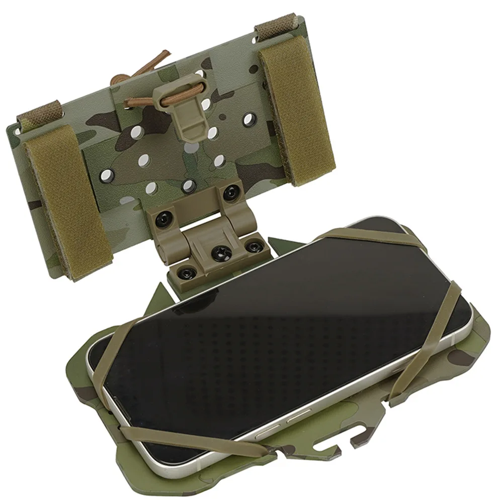 Soporte universal para teléfono móvil táctico Kydex, tablero de navegación de aleación plegable, sistema MOLLE - imagen 5