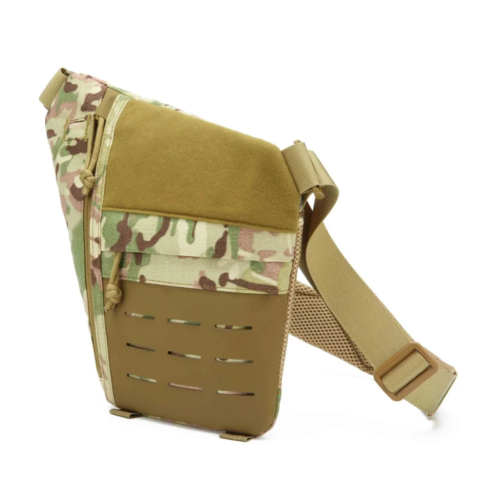 Bolso de hombro táctico Molle, bandolera con Panel cortado con láser, hebilla de liberación rápida, almohadilla suave, accesorios de caza al aire libre - imagen 3