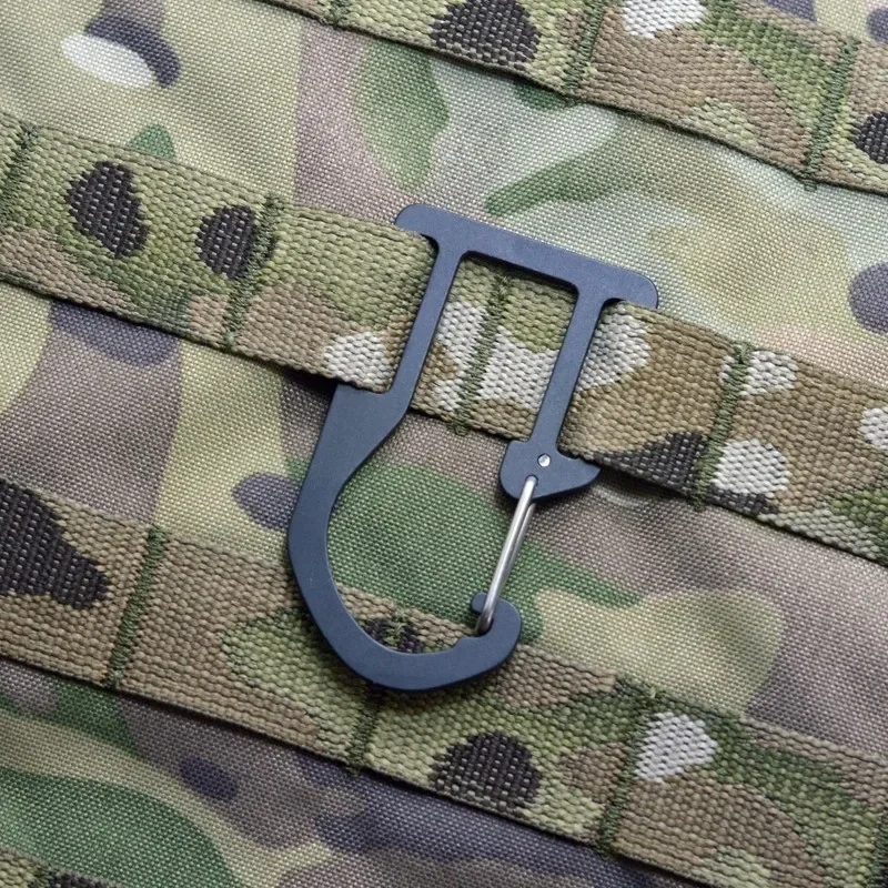 Gancho táctico Molle de aleación de aluminio, gancho táctico, gancho de expansión Molle, punto de montaje rápido, gancho elástico de liberación rápida