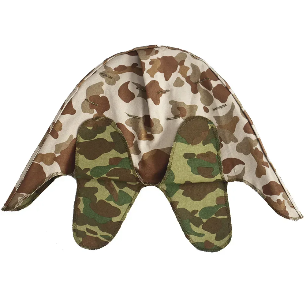 Funda para casco M1 de la Segunda Guerra Mundial de EE. UU., réplica de soldado americano de camuflaje estilo camuflaje de algodón para colección de historia