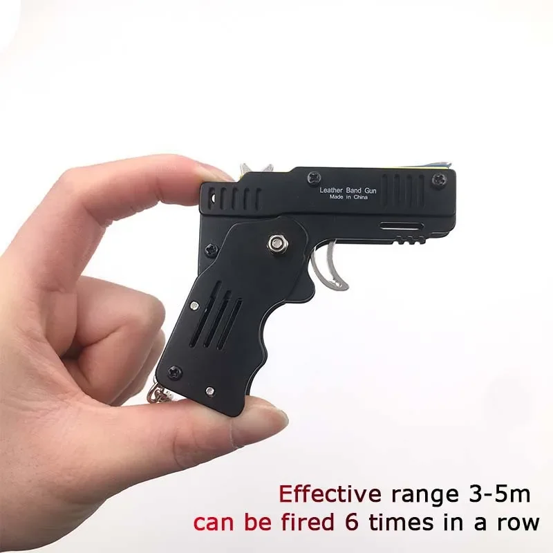 MINI pistola de banda de goma plegable, herramientas de alta calidad para exteriores, Mini pistola de banda de goma, herramientas de tiro de pelo continuo - imagen 3