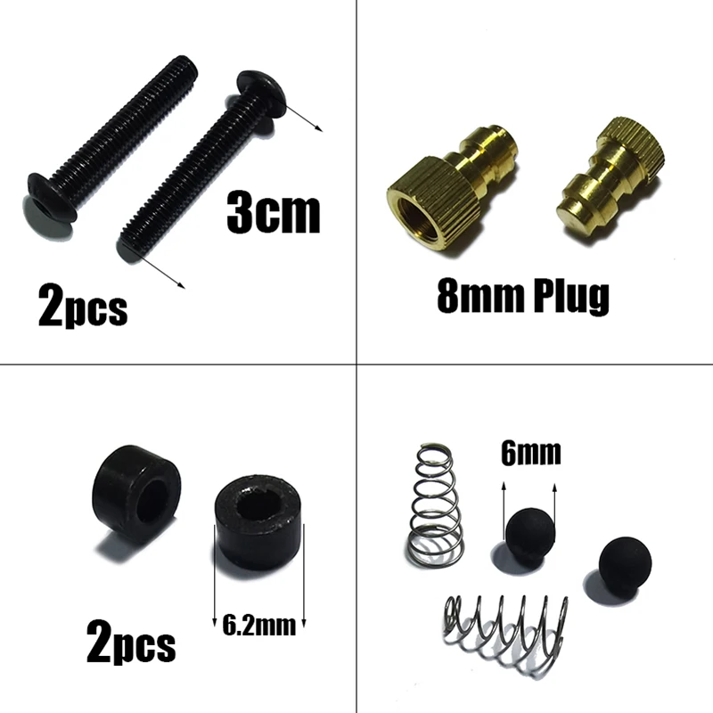 Kits de accesorios de bomba de aire, juego de repuesto de bomba de alta presión, caja fija, llave de pistón de cobre, tornillo de purga 37 unids/set - imagen 3