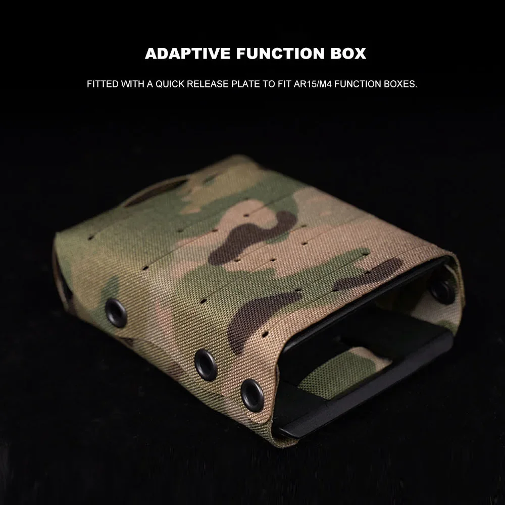 Bolsa táctica Molle para revistas, funda ligera para Mag AR15/M4/9mm, soporte de nailon incorporado, equipo para Rifle y pistola de caza - imagen 5