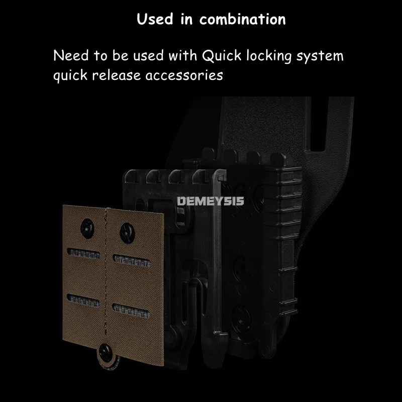 Sistema táctico de liberación rápida, adaptador MOLLE para pistolas de caza, bolsas para revistas Airsoft, accesorios para sistema de bloqueo rápido - imagen 5