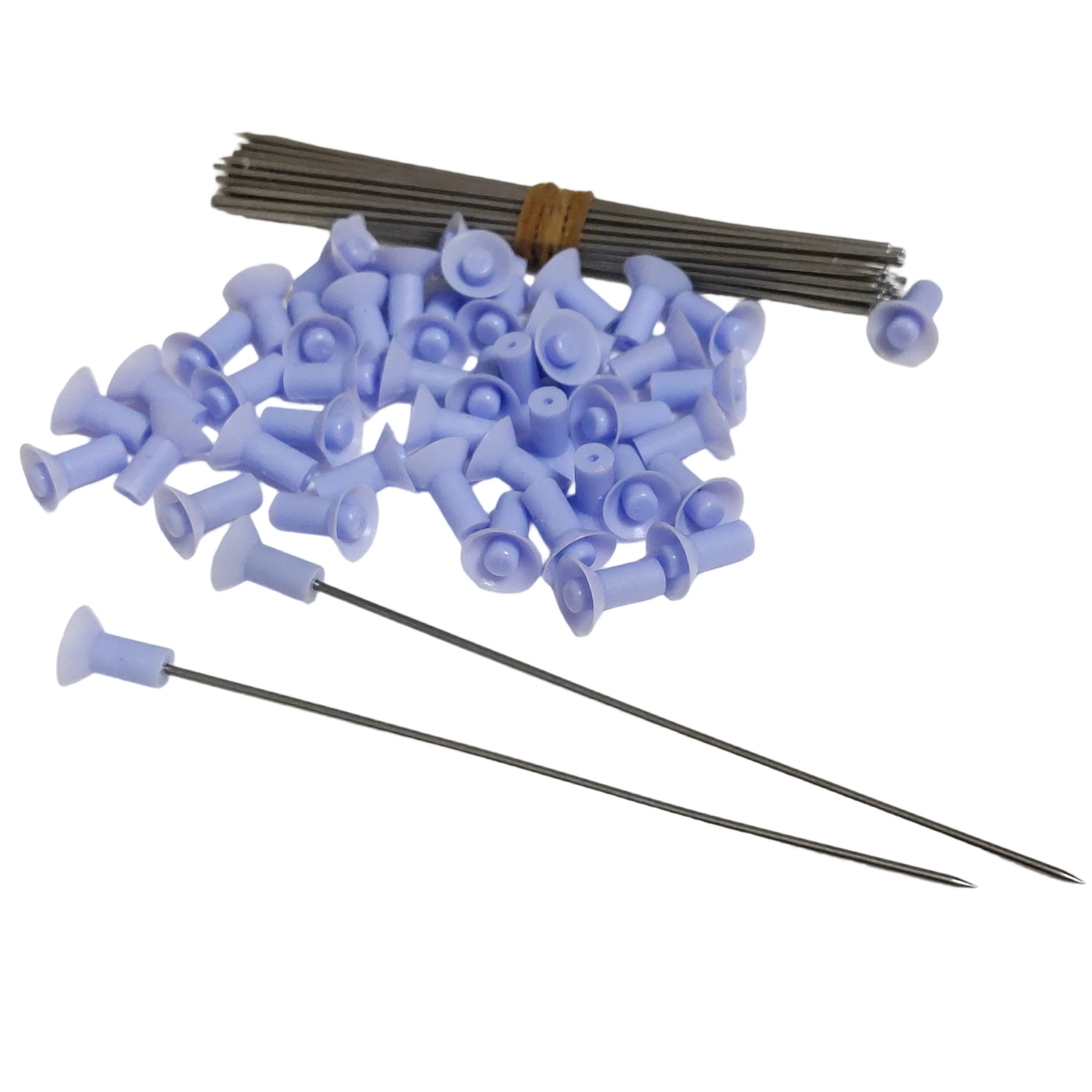 50 Uds. Agujas de dardos de acero moradas de 10cm de longitud con tapa de goma para exteriores e interiores, equipo de combustible de entretenimiento para pipa de calibre 40 - imagen 4