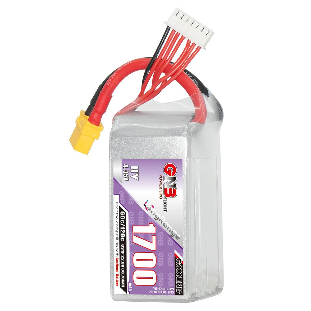 Batería Lipo GNB 6S 1700mAh 22,8 V 60C/120C para Dron con control remoto FPV Quadcopter helicóptero avión RC piezas 6S batería - imagen 5