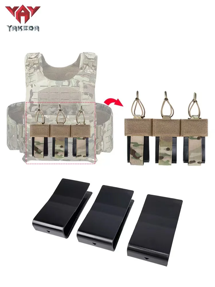YAKEDA portador de placa chaleco táctico de liberación rápida corte láser al aire libre entrenamiento de caza MOLLE MC camuflaje con inserto magnético - imagen 5