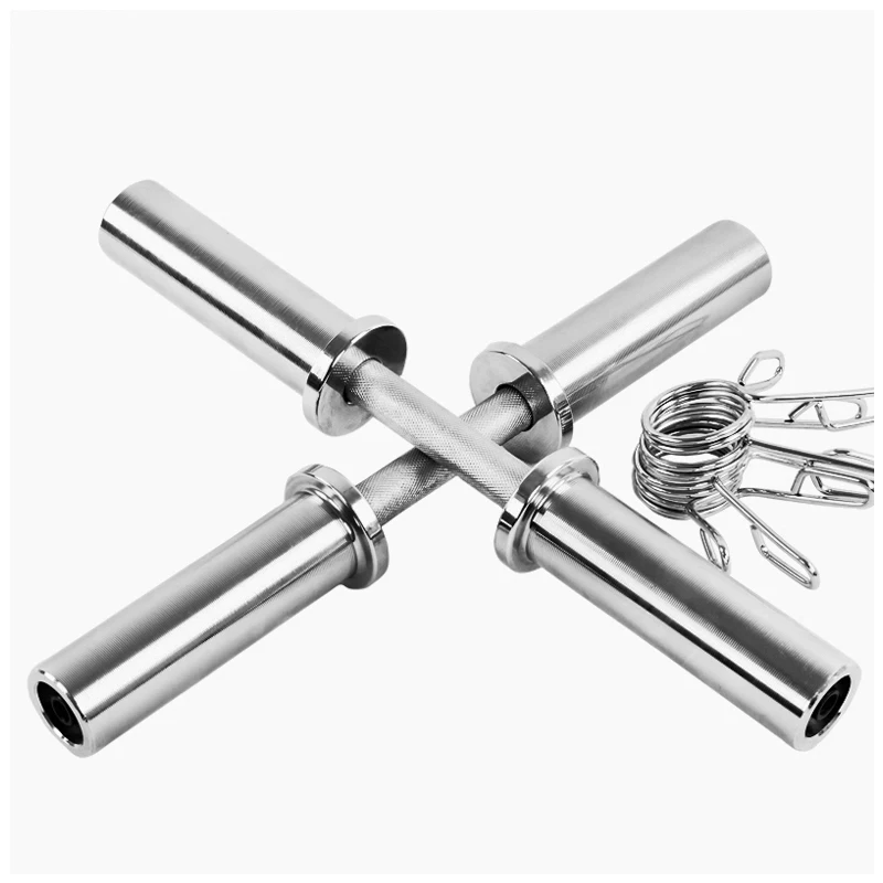 Barra de mancuernas de Fitness ajustable de 50mm con abrazaderas, juego de mango de barra roscado estándar sólido para gimnasio, ejercicio de levantamiento de pesas en casa - imagen 2