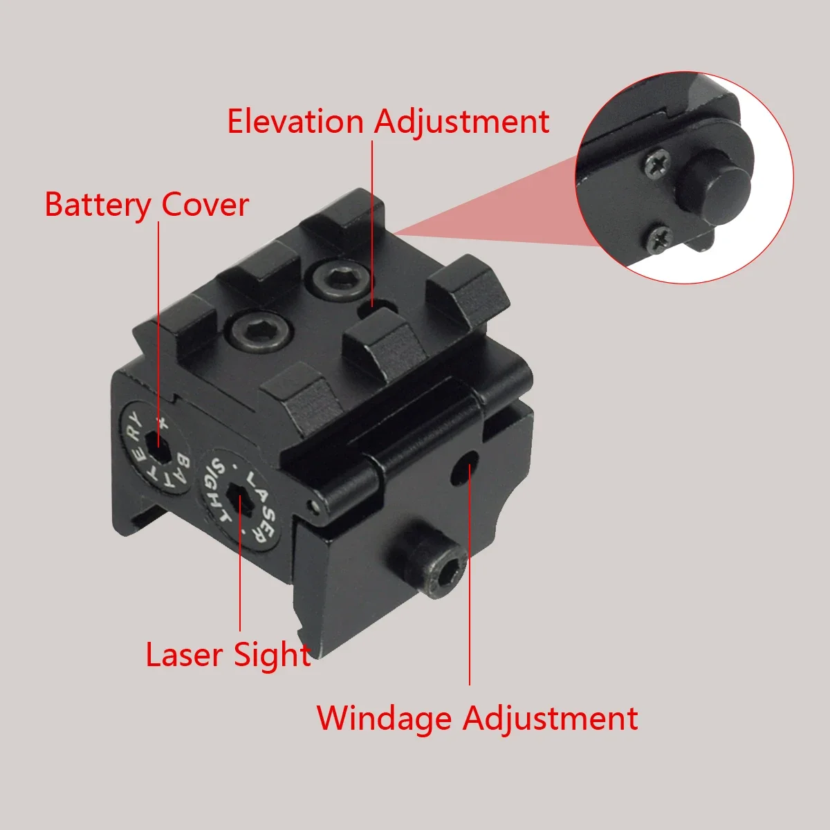 Luz LED táctica APL-C momentánea/constante con puntero láser rojo verde G17 G19 Taurus G2C con montaje en riel de 20mm - imagen 5