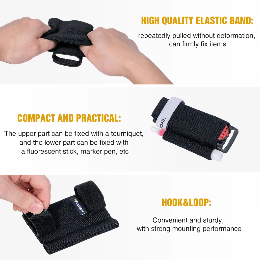 IDOGEAR-soporte de torniquete táctico para cinturón, banda elástica, gancho y bucle, porta torniquete multifunción, equipo para exteriores 3958 - imagen 5