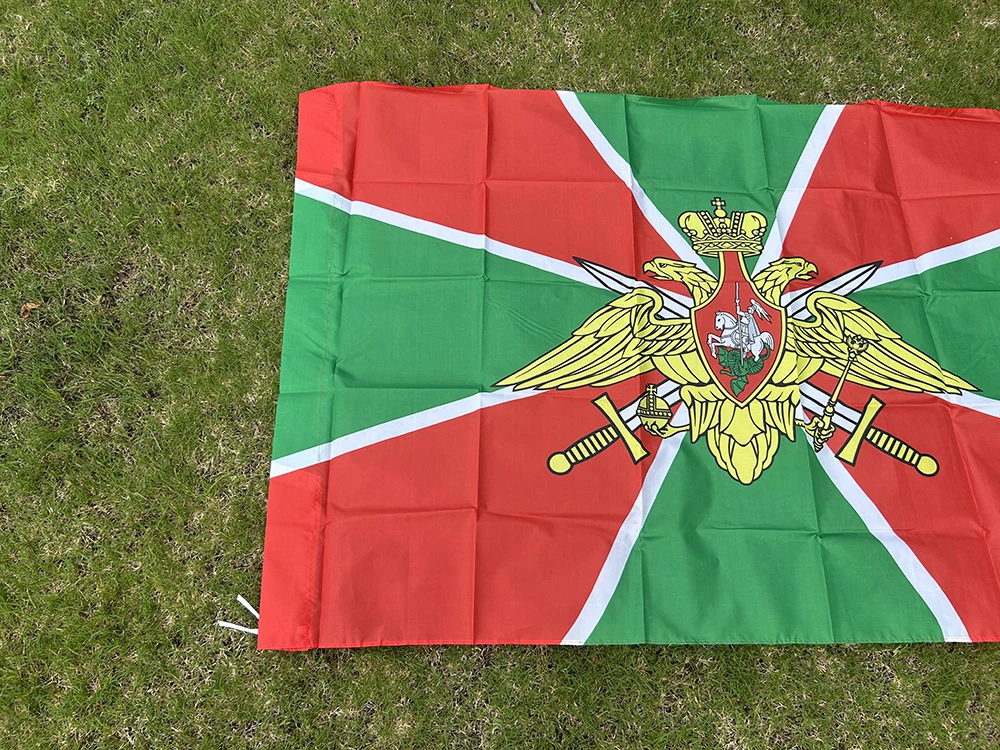 Bandera de SKY 90x150CM, banderas rusas de separación de fronteras Nikelsk, banderas de guardia de tropas fronterizas del límite militar del ejército de Rusia - imagen 2